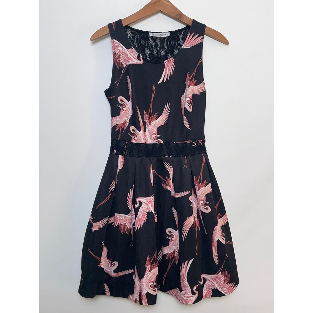 Rinascimento Flamingo Dress Made in Italy - Size M - Fun Pattern w/ Petticoat